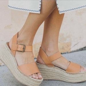 NIB! Soludos Dove Gray Minorca Platform Sandals
